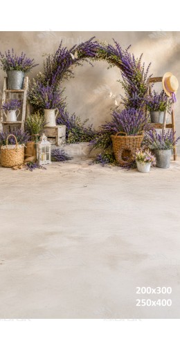 Tło fotograficzne „Rustykalny lawendowy zakątek” | 4206